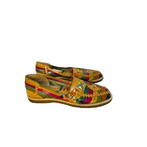 Calzado Ortega Lissandra Womens Sandals Huraches Rainbow Leather Made Mexico 7.5 - Picture 4 of 8